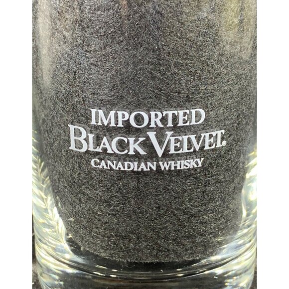 BLACK VELVET Canadian Whisky On The Rocks Glasses White Bear Clear Set of 2 - Picture 6 of 14